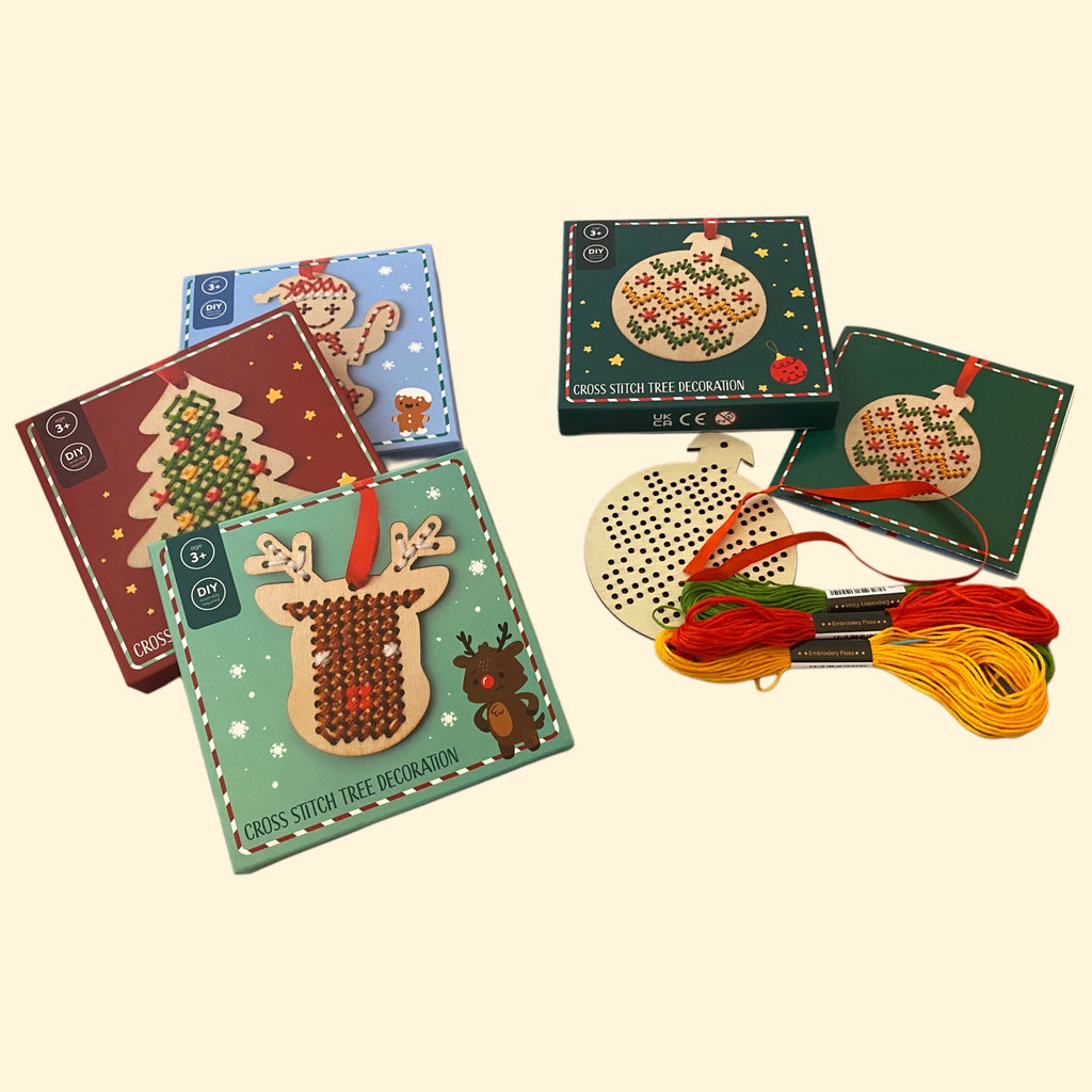 DIY Cross Stitch Christmas Decoration (Various)