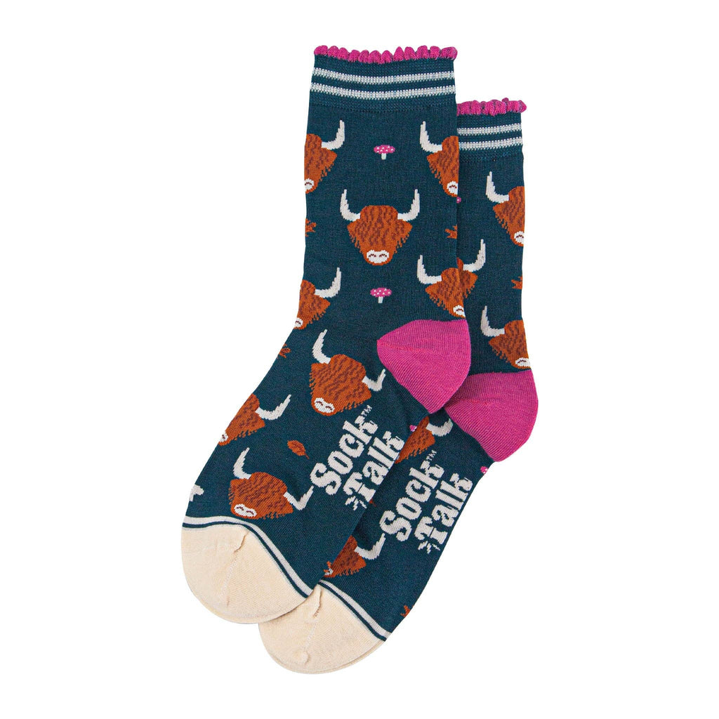Women's Bamboo Socks - Highland Cow