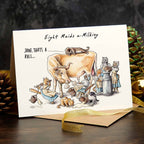 Eight Maids a-Milking Christmas Card