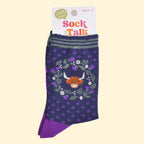 Women's Bamboo Socks - Highland Cow Wreath