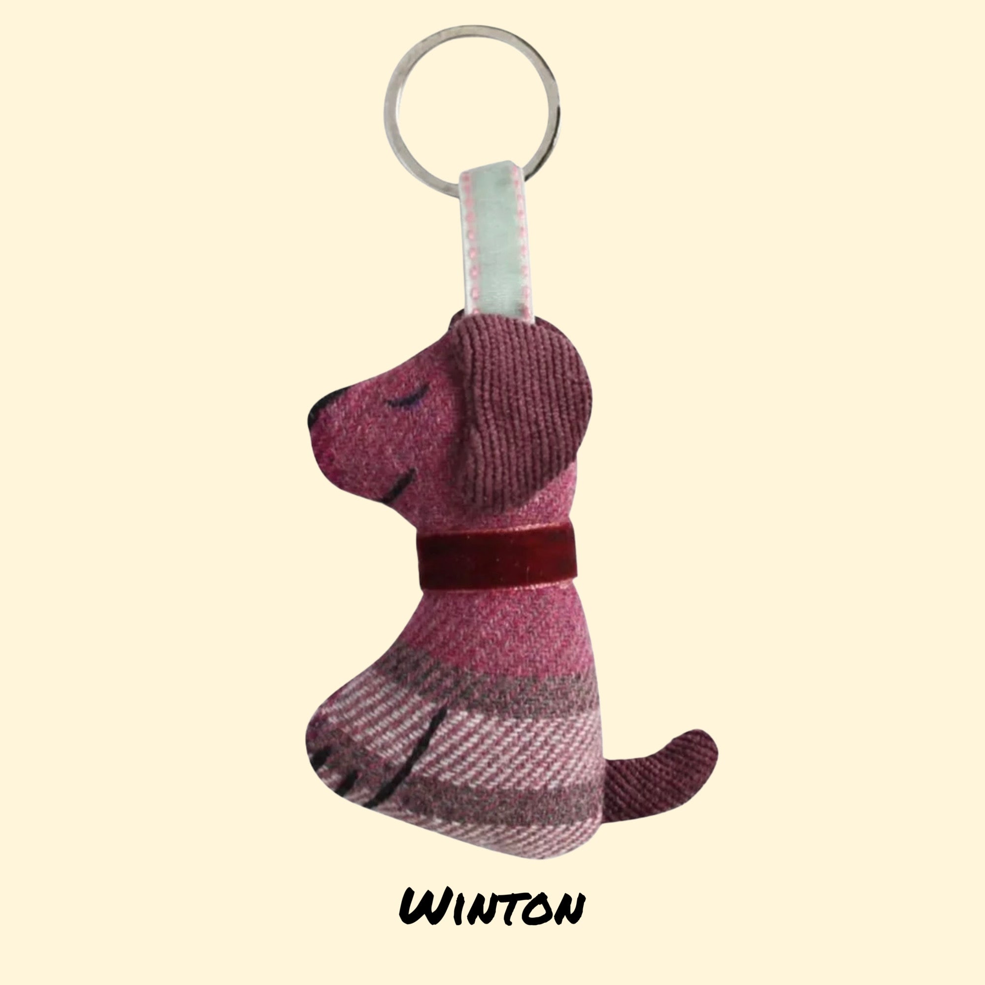 Earth Squared Dog Tweed Key Ring (Various Colours)