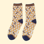 Women's Bamboo Socks - Honeycomb & Bee