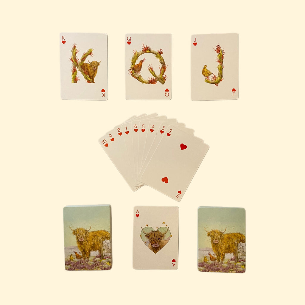Highland Cow Playing Cards
