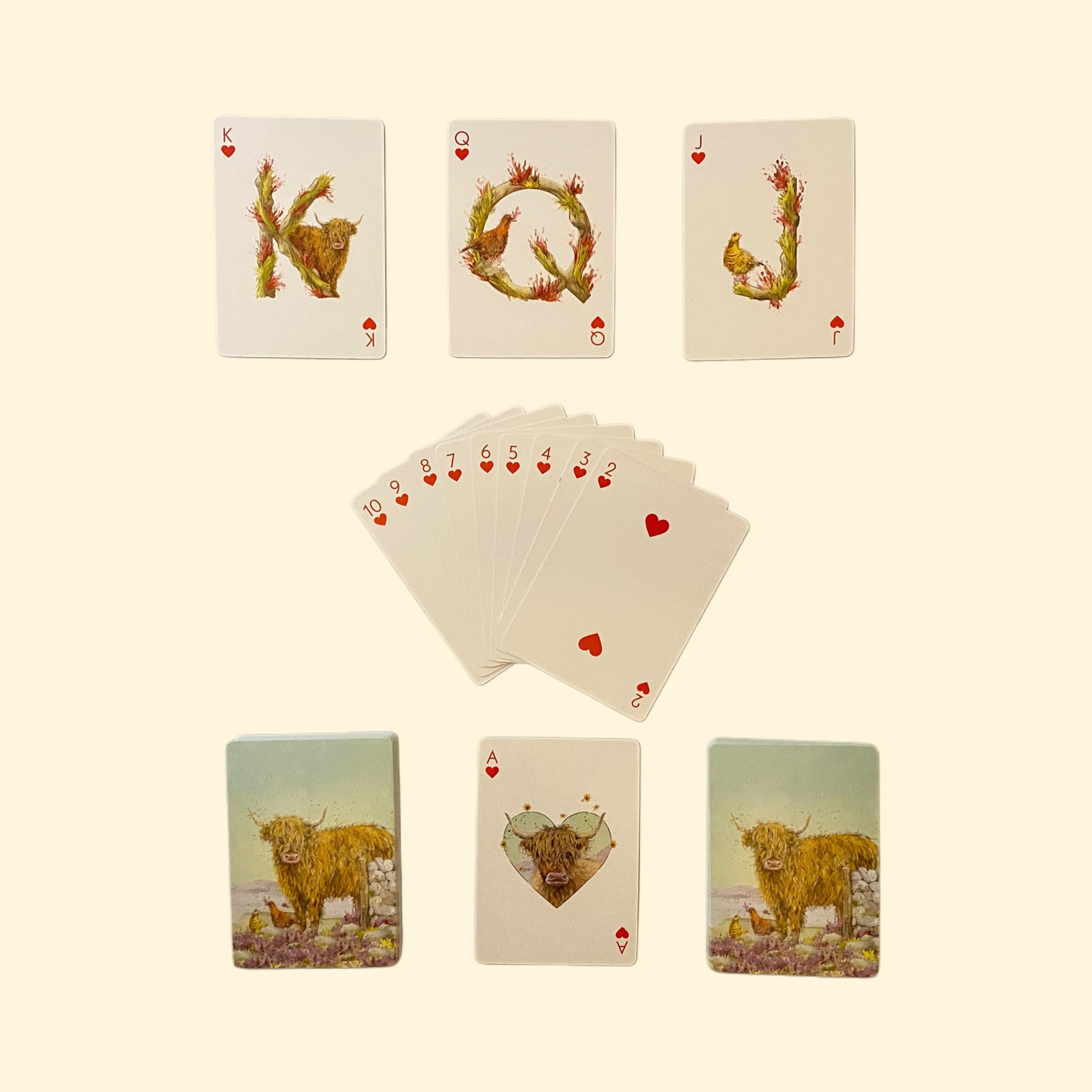 Highland Cow Playing Cards