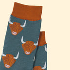 Men's Bamboo Socks - Highland Cow