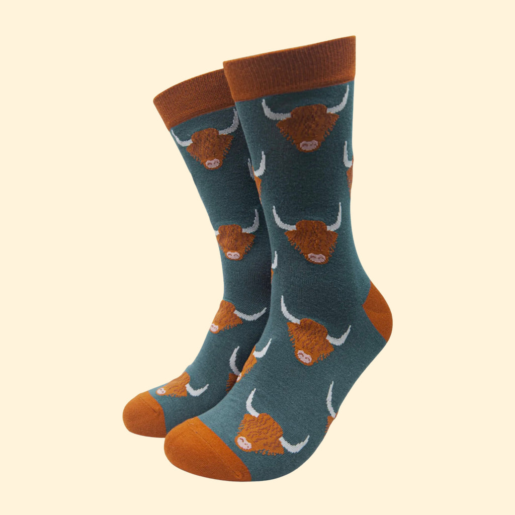 Men's Bamboo Socks - Highland Cow