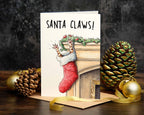 Santa Claws Christmas Card