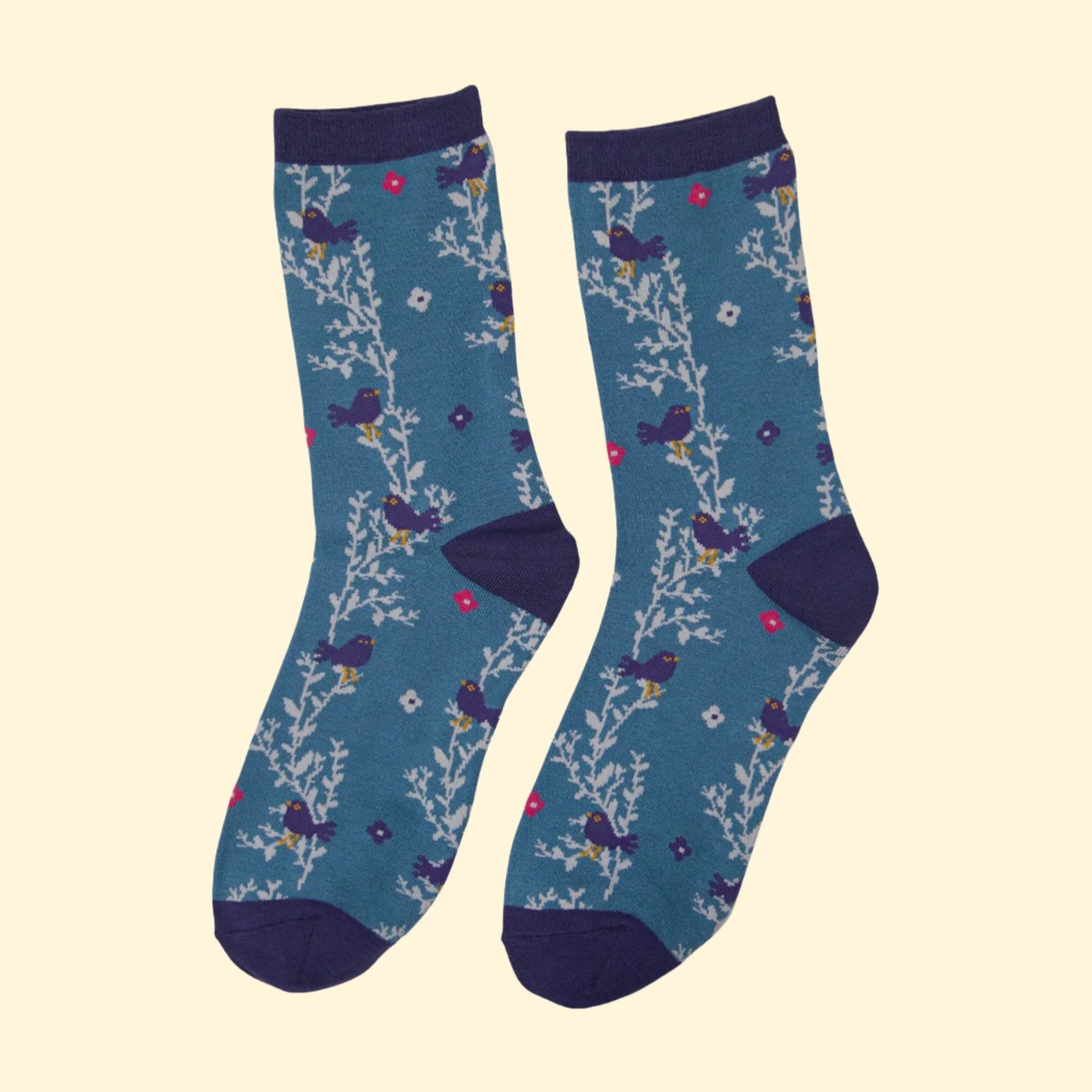 Women's Bamboo Socks - Blackbird