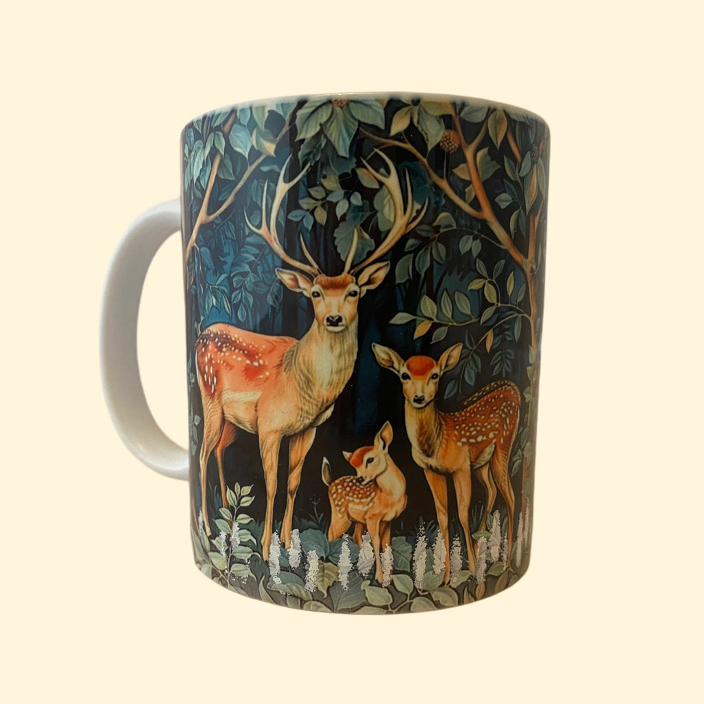 William Morris Mug - Roe Deer Family