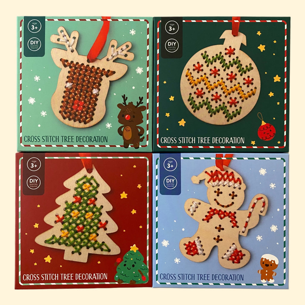 DIY Cross Stitch Christmas Decoration (Various)