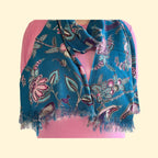 Earth Squared Botanical Scarf - Teal