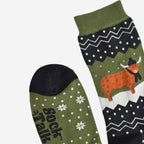 Men's Bamboo Socks - Winter Highland Cow