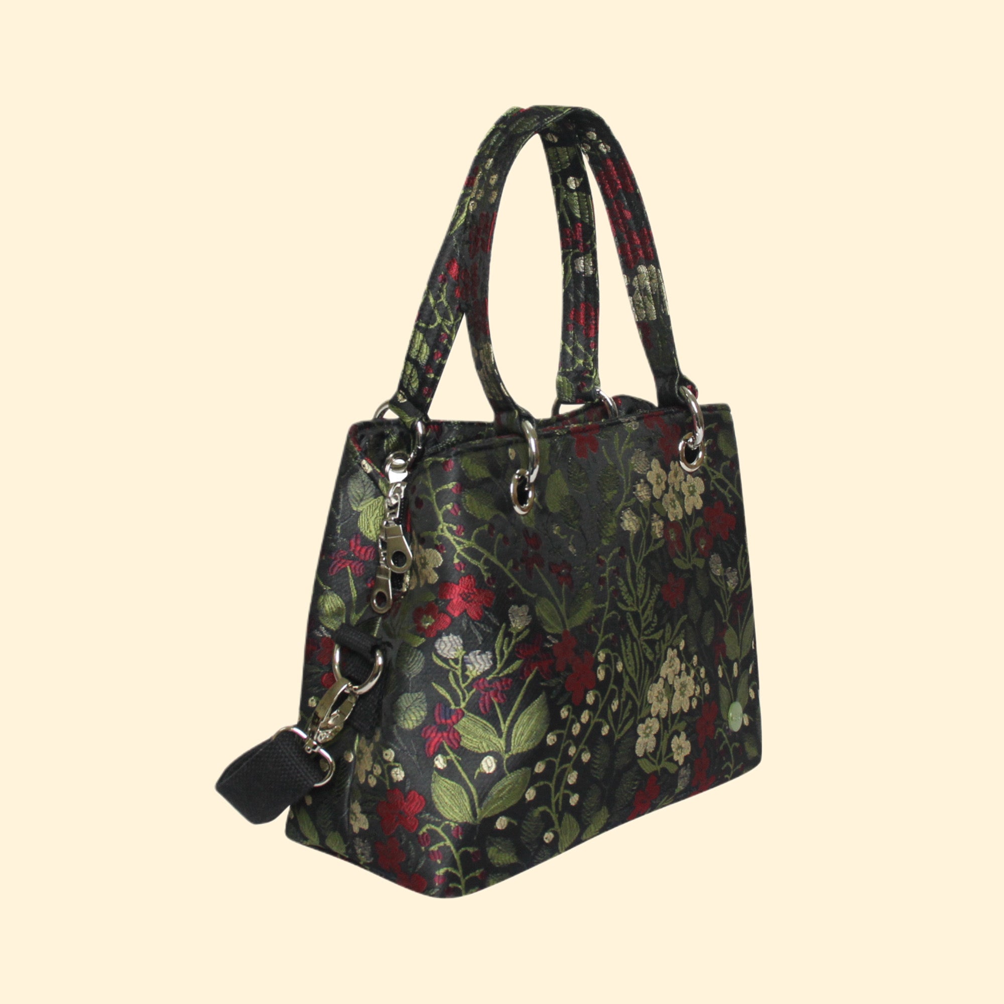 Earth Squared Jacquard Camille Bag - Black