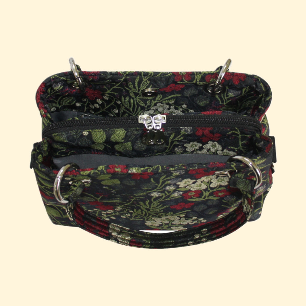 Earth Squared Jacquard Camille Bag - Black