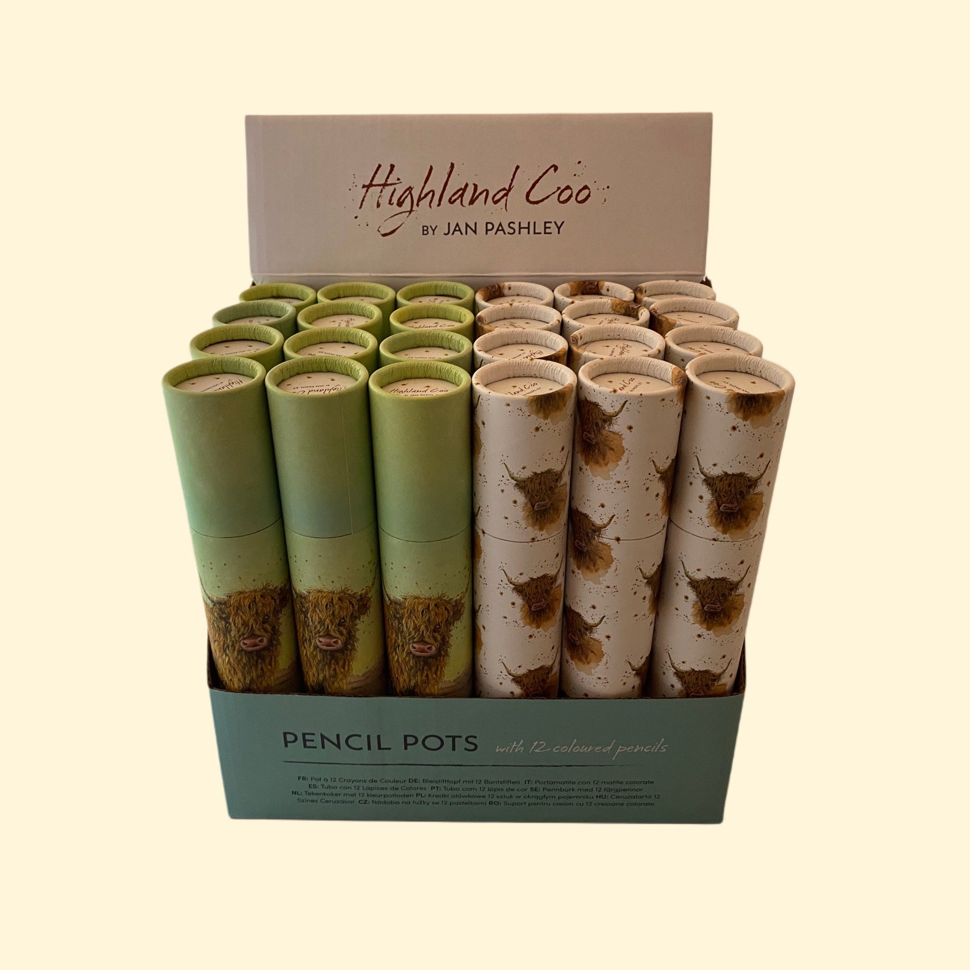 Highland Cow Pencils Pot