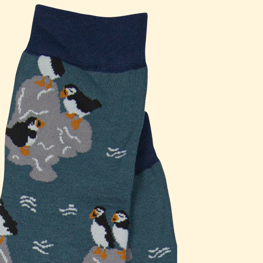 Men's Bamboo Socks - Puffin