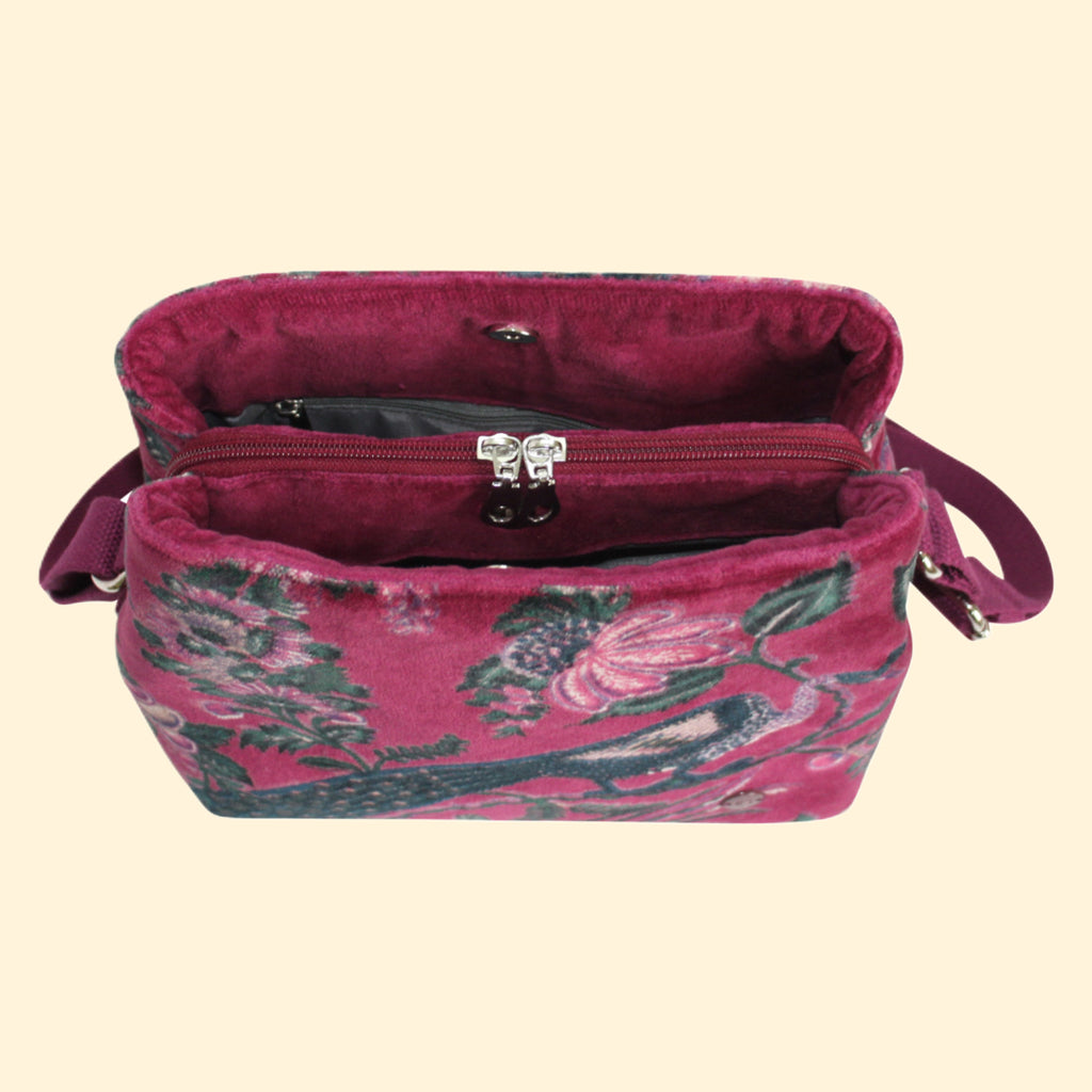 Earth Squared Velvet Logan Bag - Plum