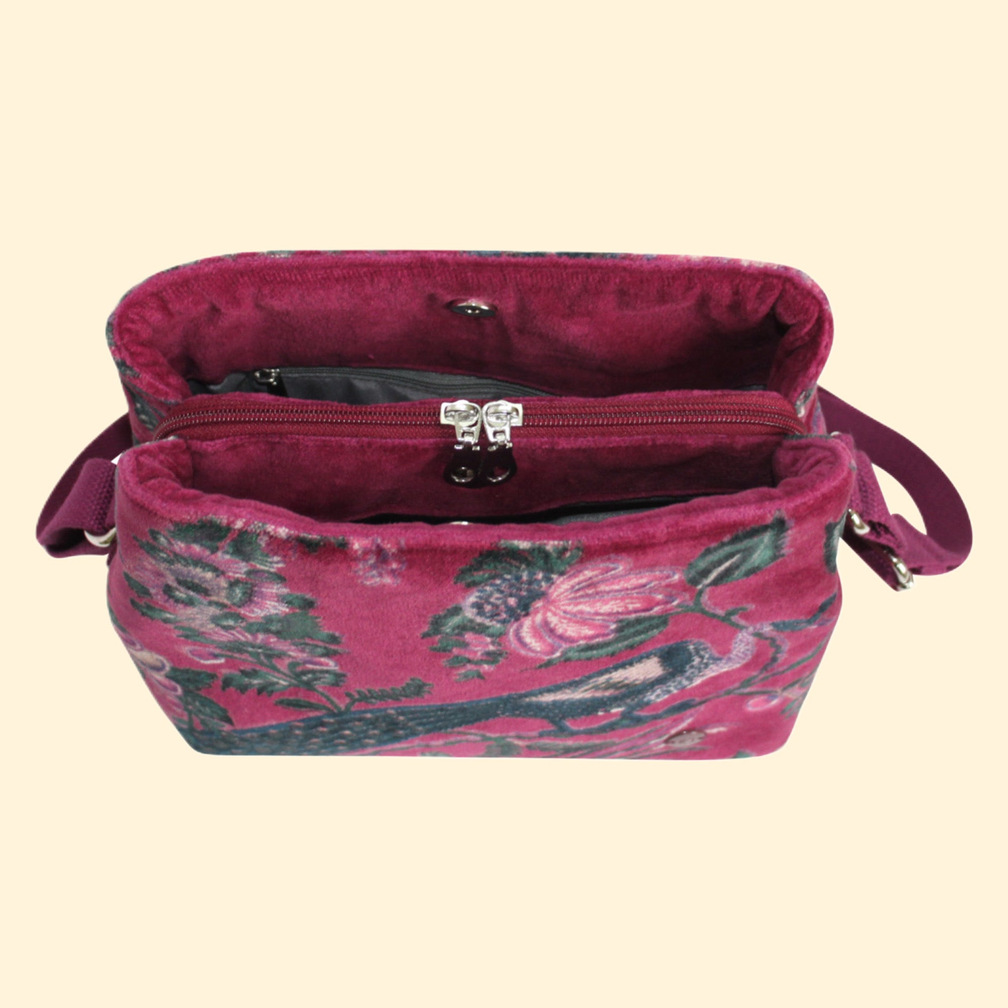 Earth Squared Velvet Logan Bag - Plum