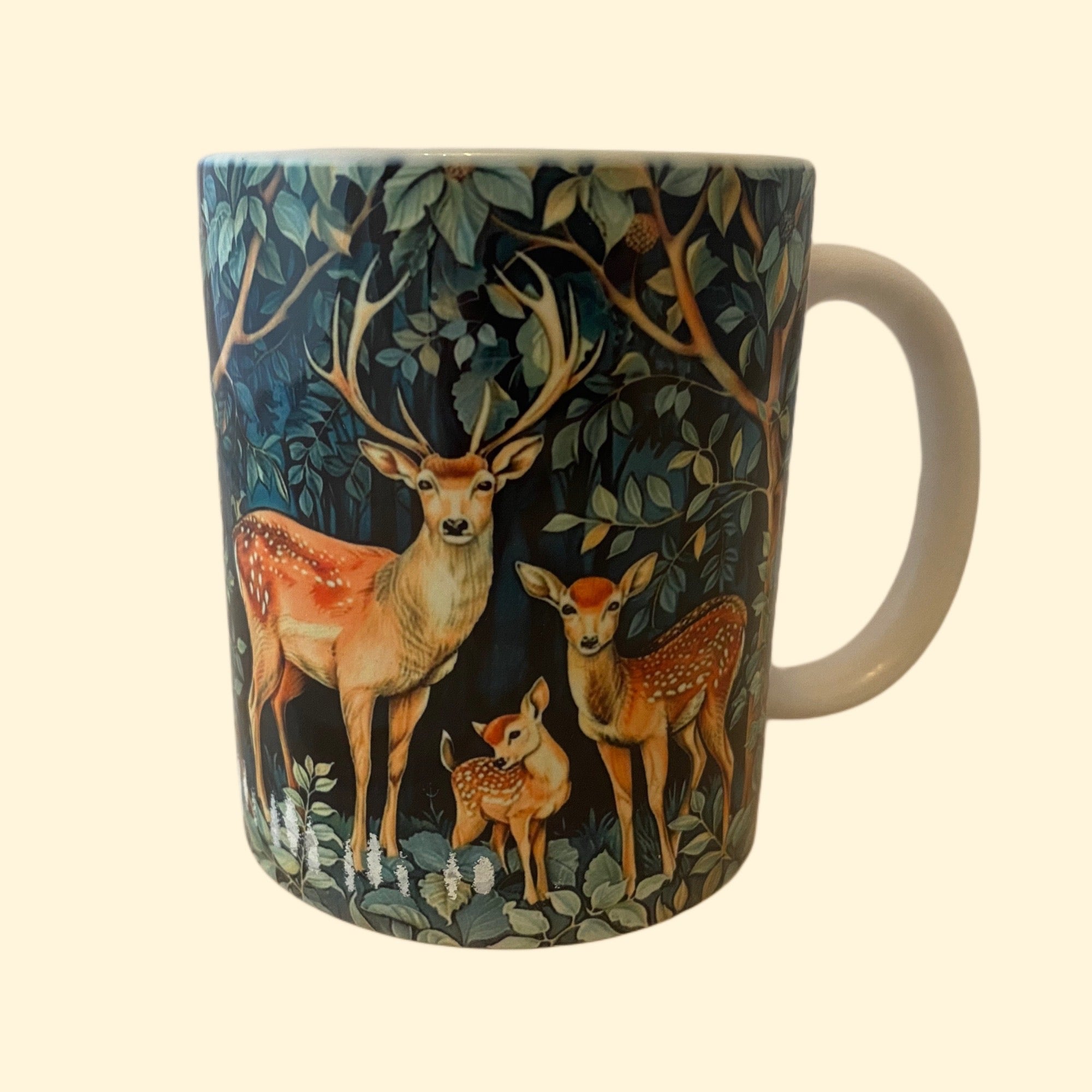 William Morris Mug - Roe Deer Family