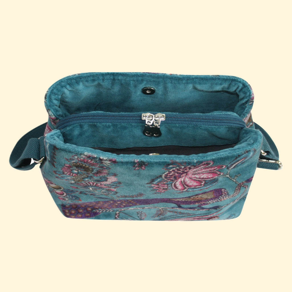 Earth Squared Velvet Logan Bag - Teal