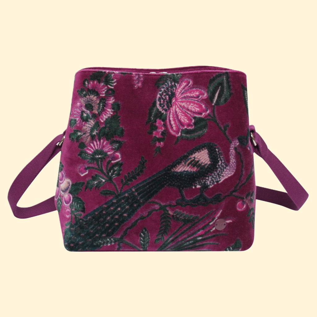 Earth Squared Velvet Logan Bag - Plum