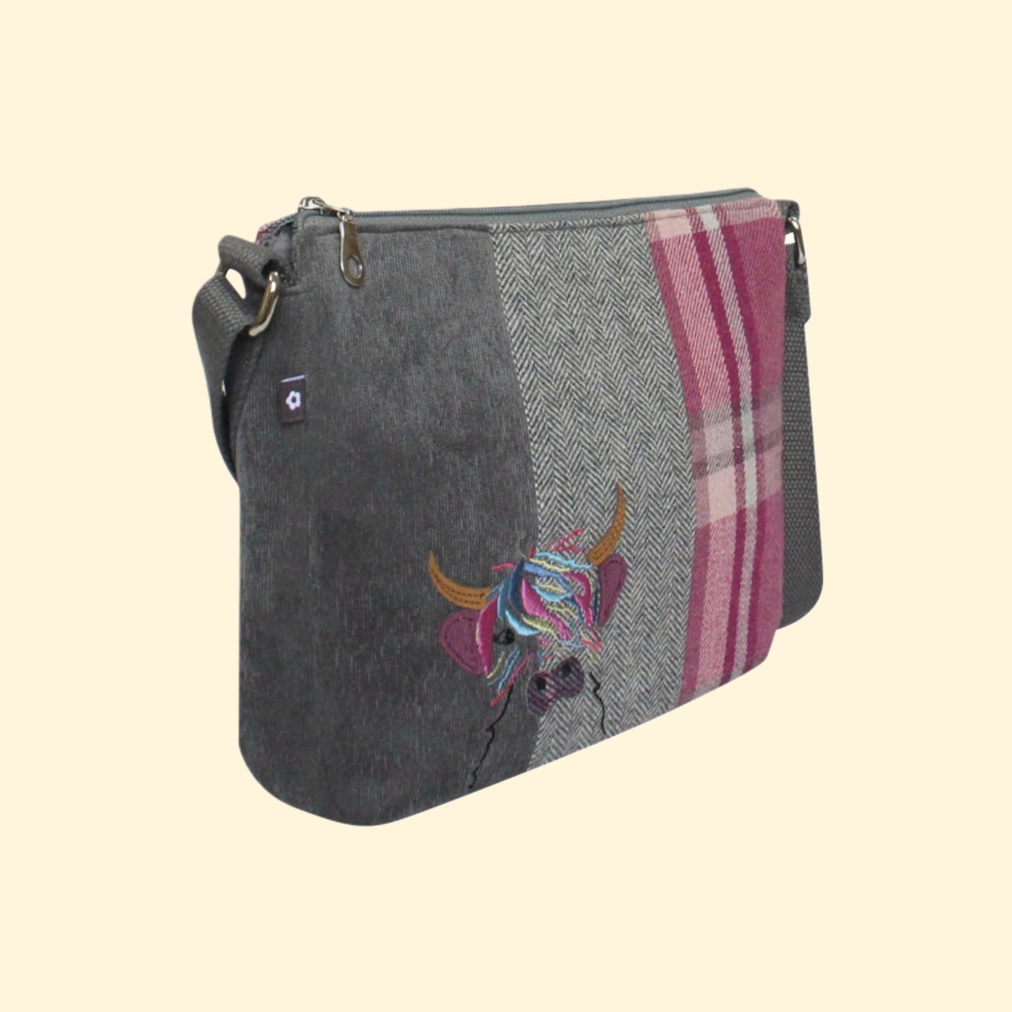 Earth Squared Highland Cow Messenger Bag