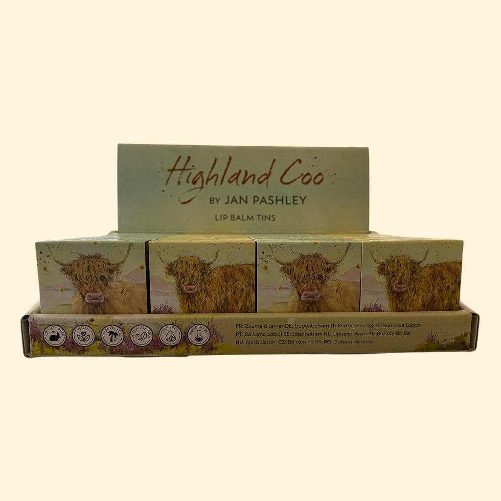 Highland Cow Lip Balm Tin - Mint