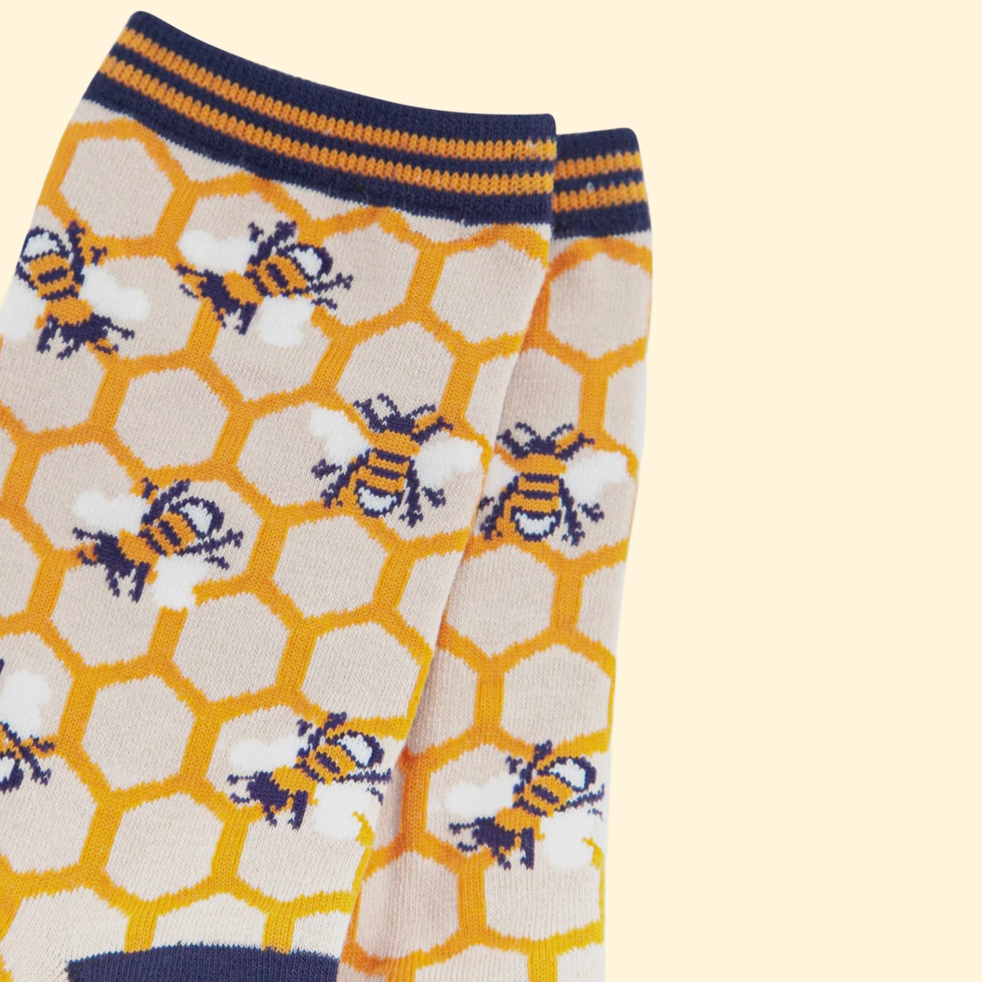 Women's Bamboo Socks - Honeycomb & Bee