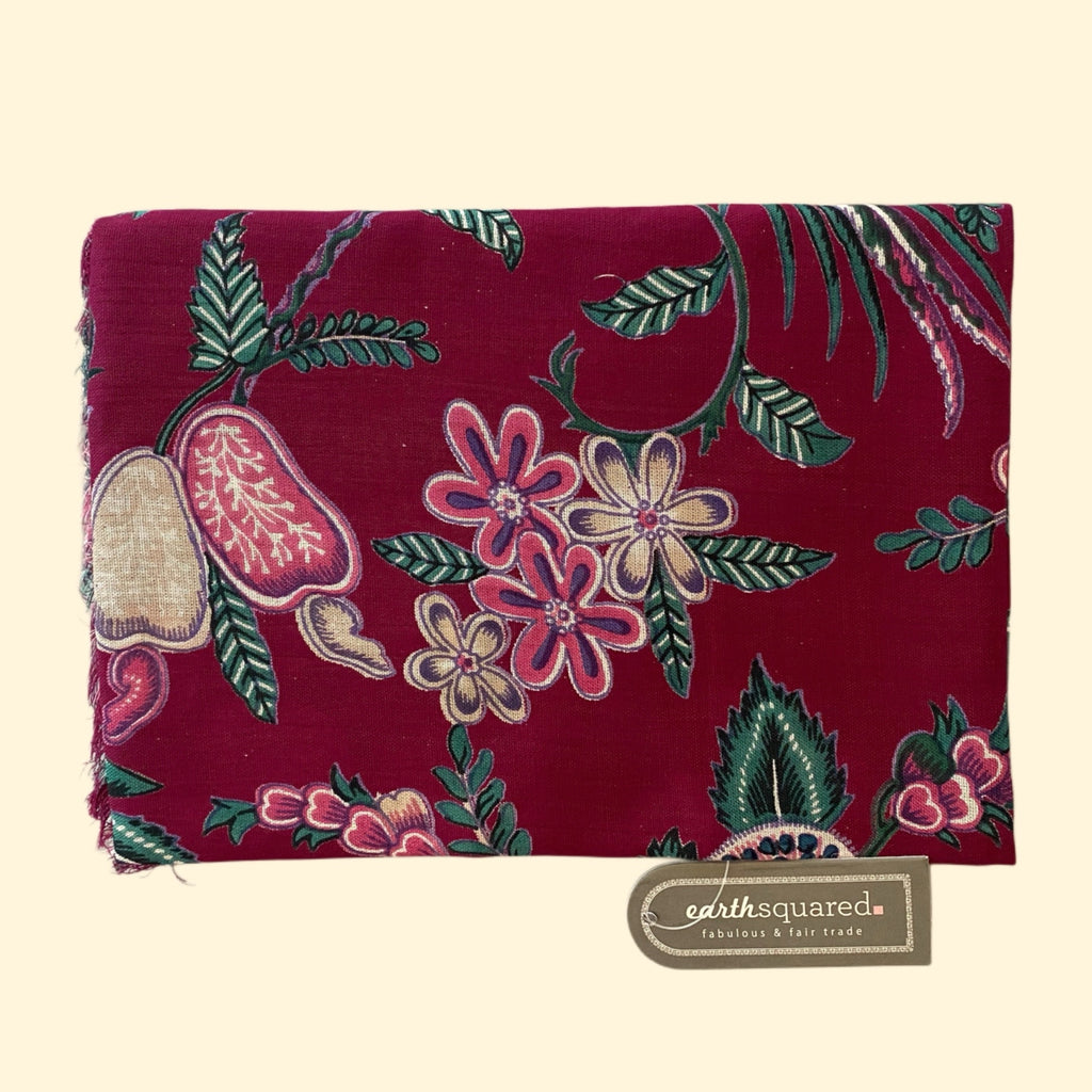 Earth Squared Botanical Scarf - Plum