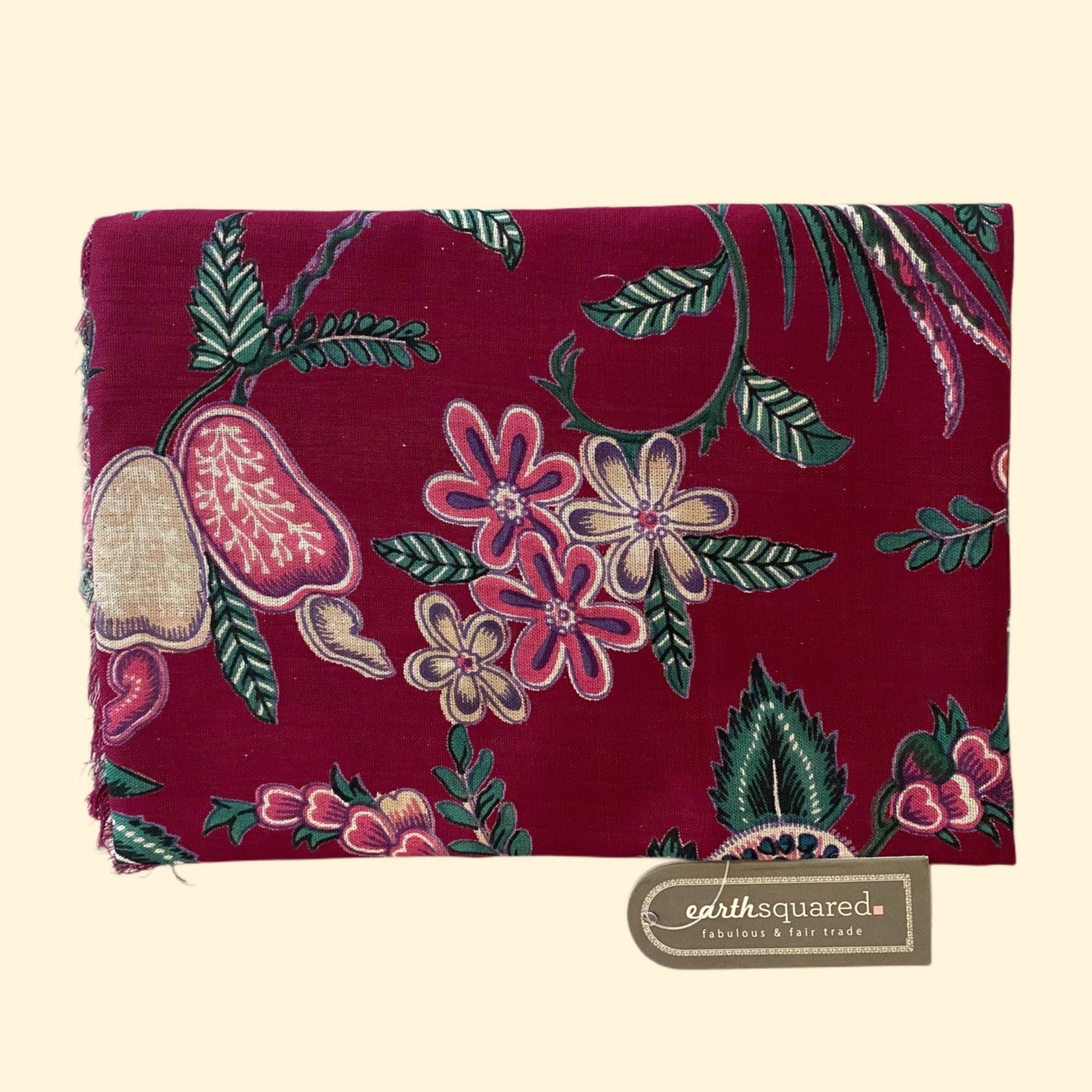 Earth Squared Botanical Scarf - Plum