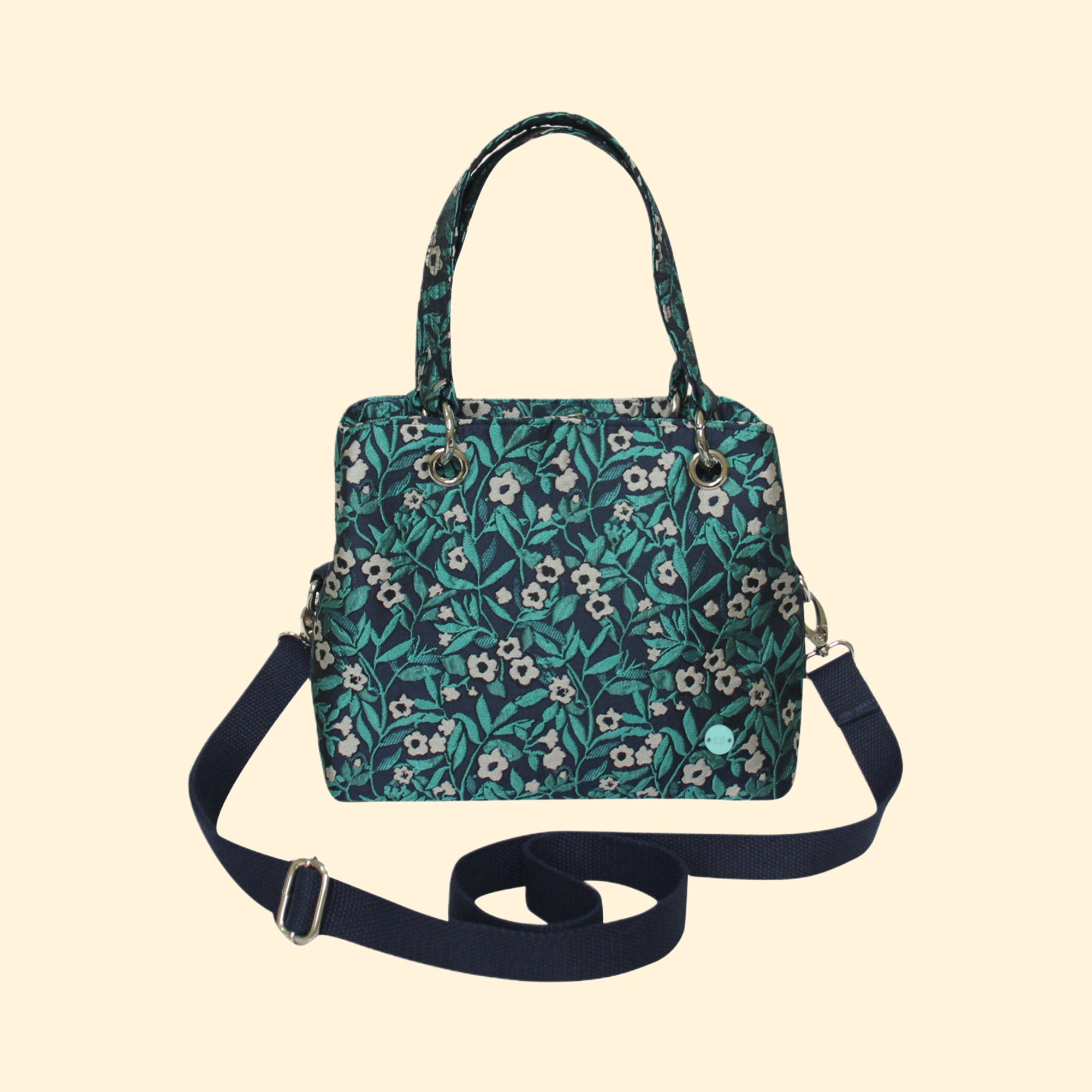Earth Squared Jacquard Camille Bag - Teal