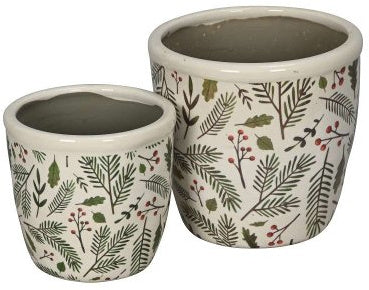 Red Berry Planter Set