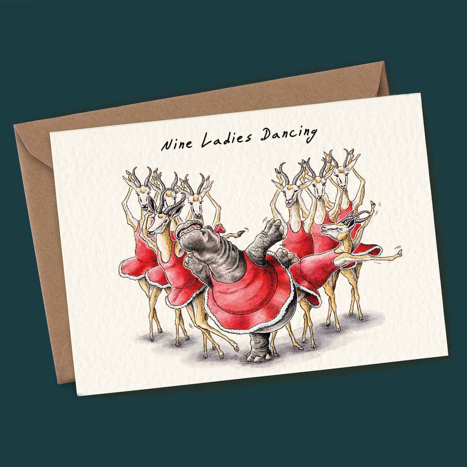 Nine Ladies Dancing Christmas Card