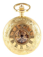 Gold Half Hunter Mechanical Pocket Watch