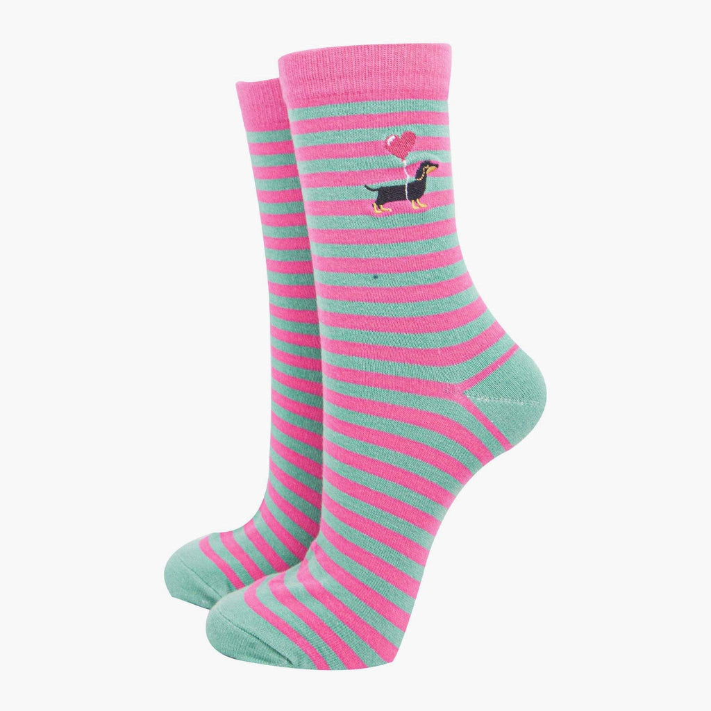 Women's Socks - Sausage Dog Stripe