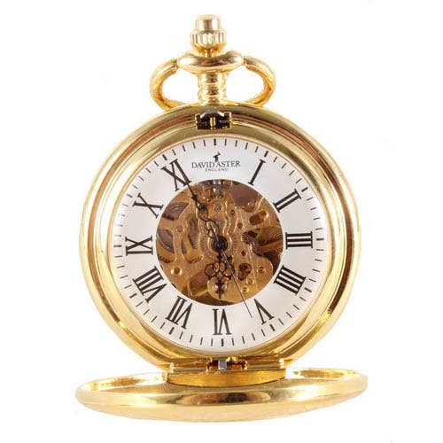 Gold Half Hunter Mechanical Pocket Watch