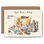 Eight Maids a-Milking Christmas Card