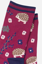 Women's Bamboo Socks - Hedgehogs