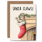 Santa Claws Christmas Card