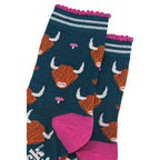 Women's Bamboo Socks - Highland Cow