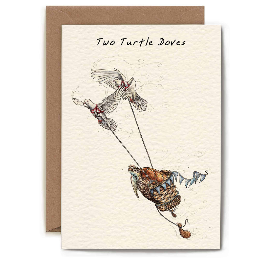 Two Turtle Doves Christmas Card